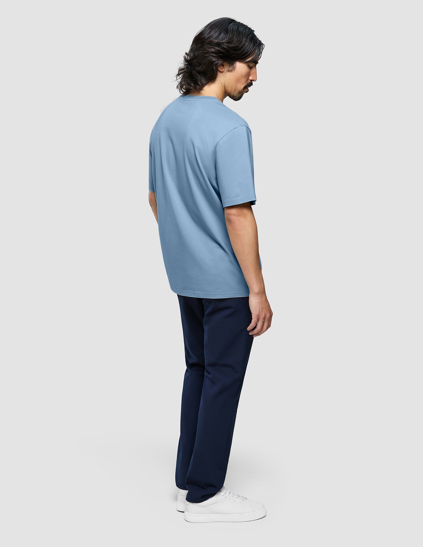Supima T-Shirt Box Fit Rainy Blue